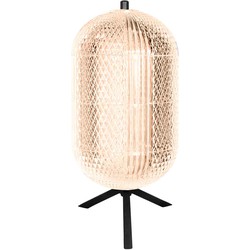 Steinhauer Tafellamp Geripu zwart met helder glas 3841ZW