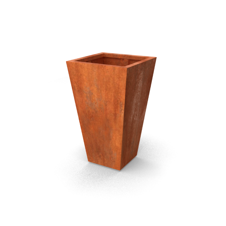 Geroba vaasvormige plantenbak Vaso B2 600x600x1000mm - Cortenstaal