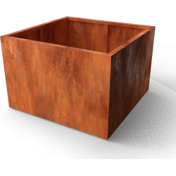 Geroba vierkante plantenbak Artesa B13 1200x1200x800mm - Cortenstaal