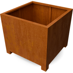 Geroba vierkante plantenbak op pootjes Artesa LF12 1000x1000x900mm - Cortenstaal