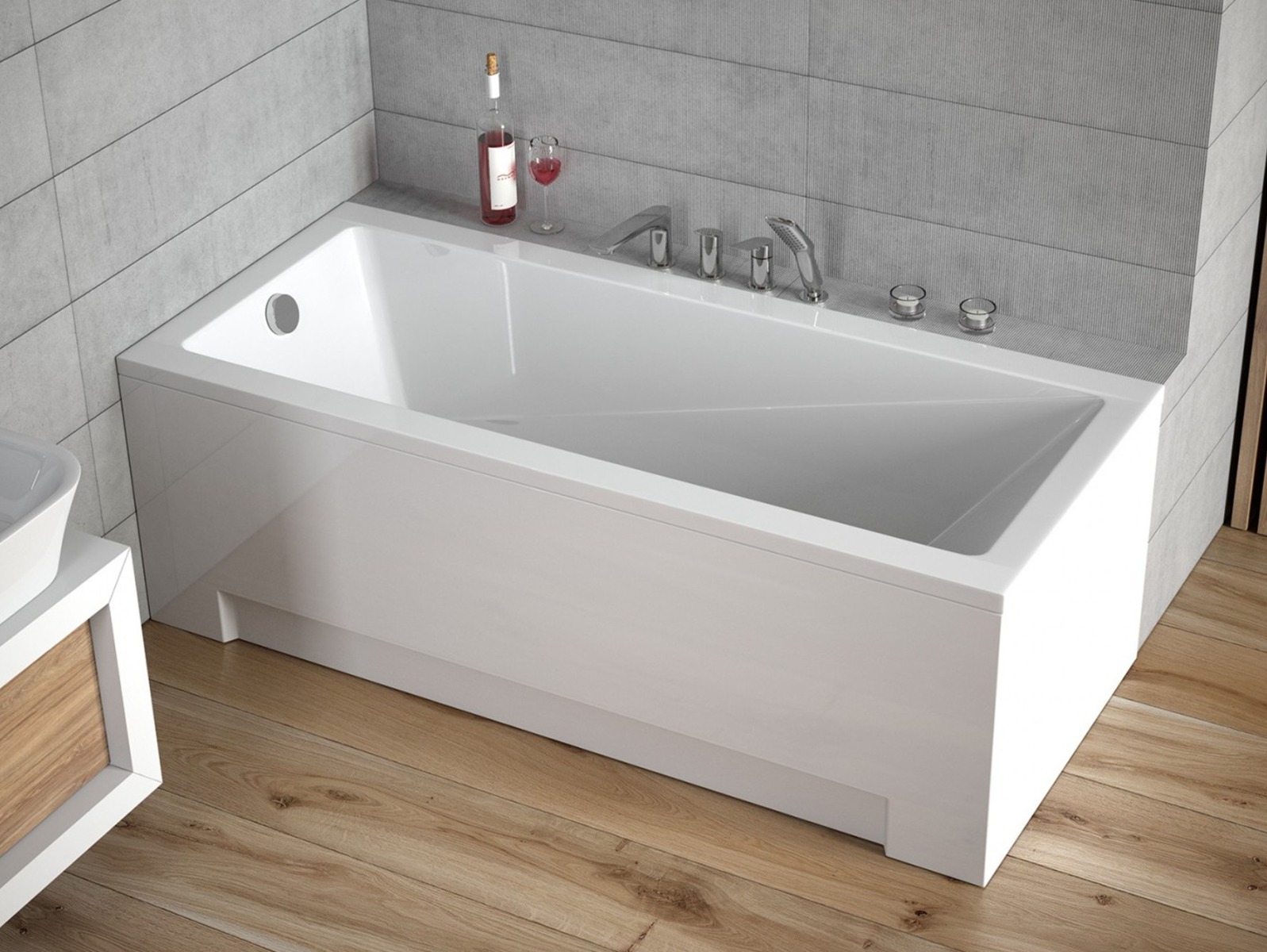 Sanifun inbouw ligbad Charis 140 x 70 + FRONT.