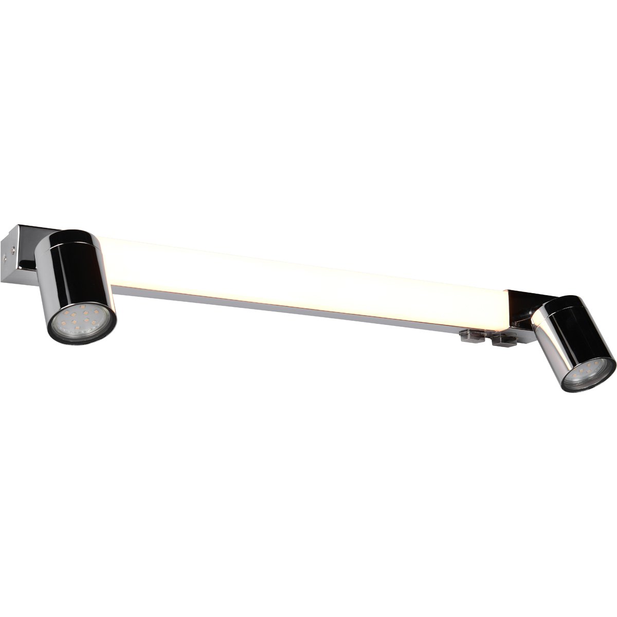 BES LED LED Wandlamp - Wandverlichting - Trion Rucola - 6.5W - Aanpasbare Kleur - GU10 Fitting - IP44 - Chroom - Metaal