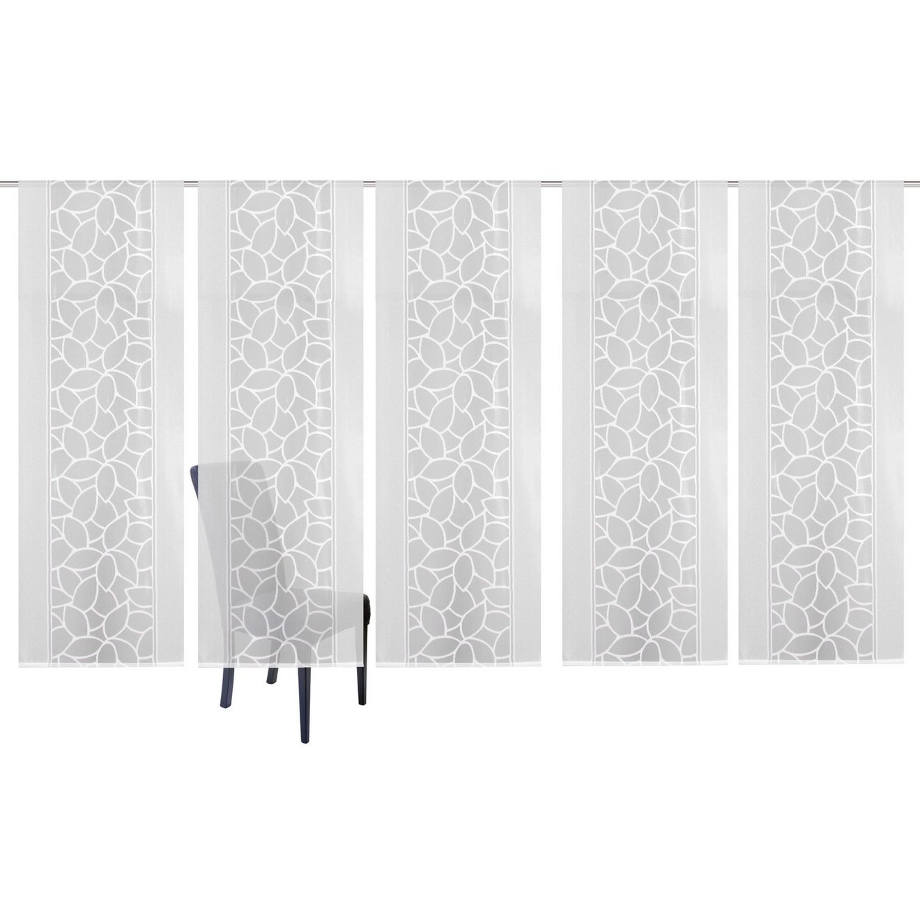 HOME WOHNIDEEN Paneelgordijn JENNA Paneelgordijn jacquard set (5 stuks)
