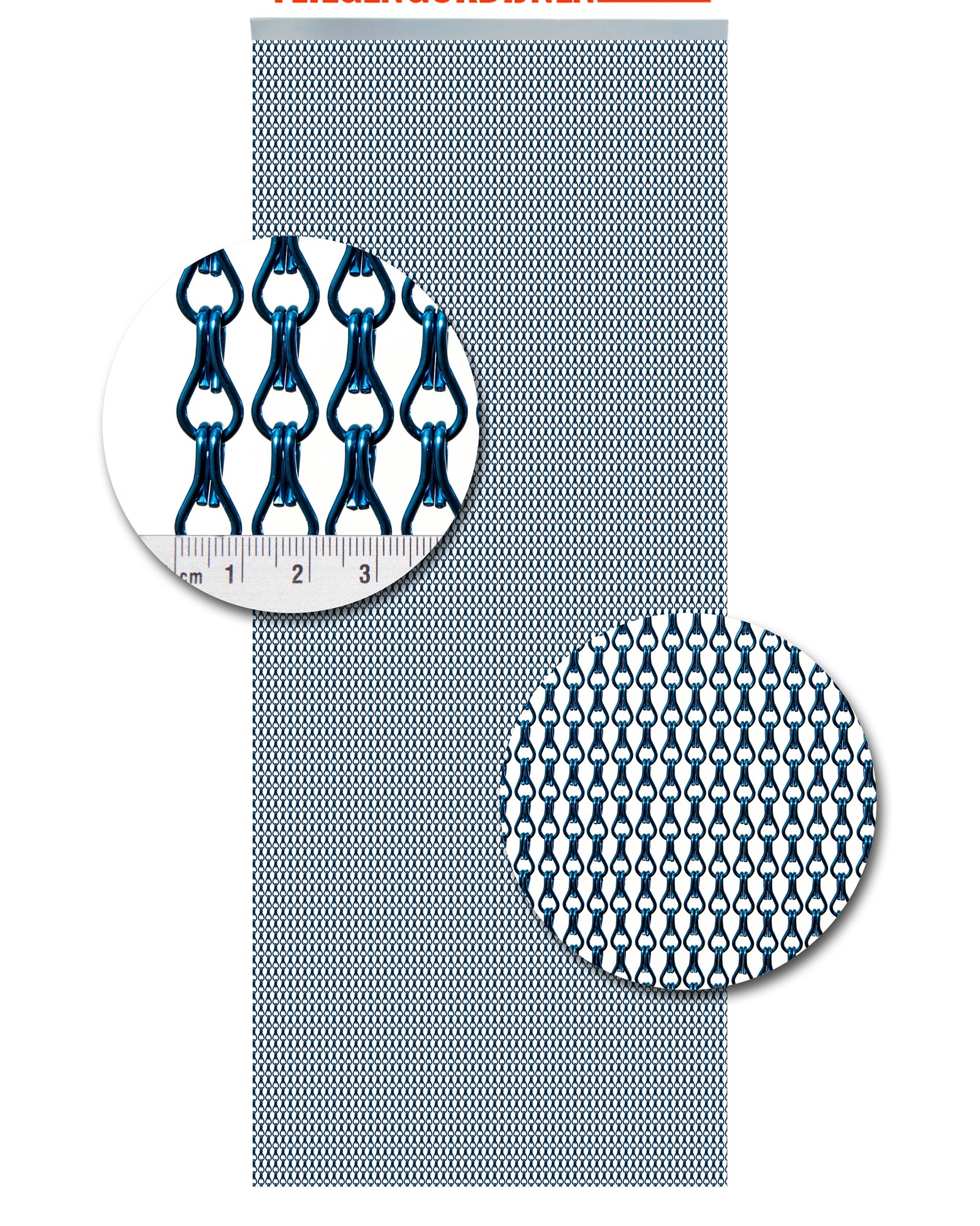 Vliegengordijnen Expert Vliegengordijn Aluminium Blauw - 100cm x 240cm