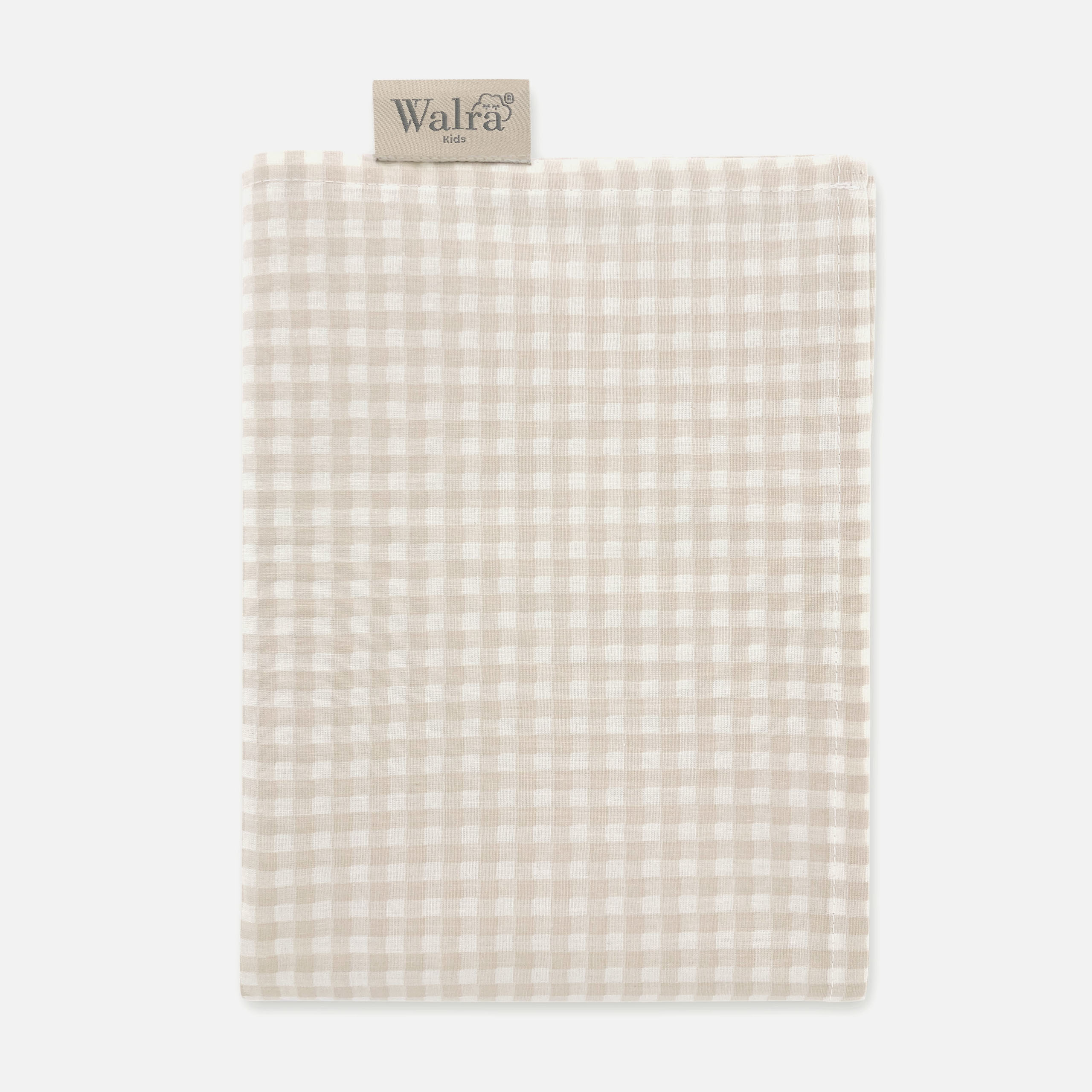 Walra Ledikantlaken Mini Checkmates Beige - 100x150 cm - Ledikant - 100% Katoen