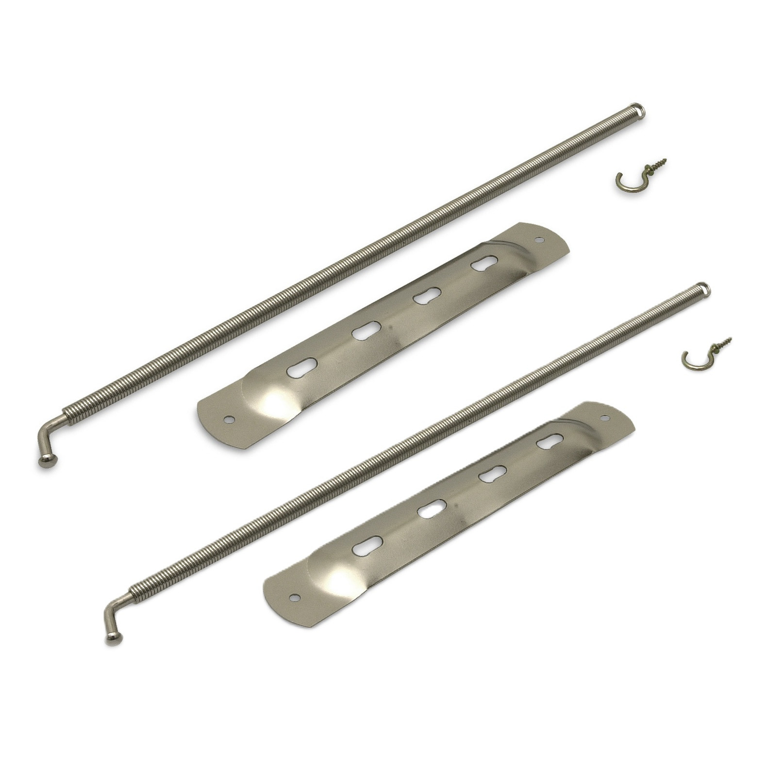 Merkloos Spiraaltrekveer - 2x - 1 x 32 cm - staal - deursluiter / deursluiters -