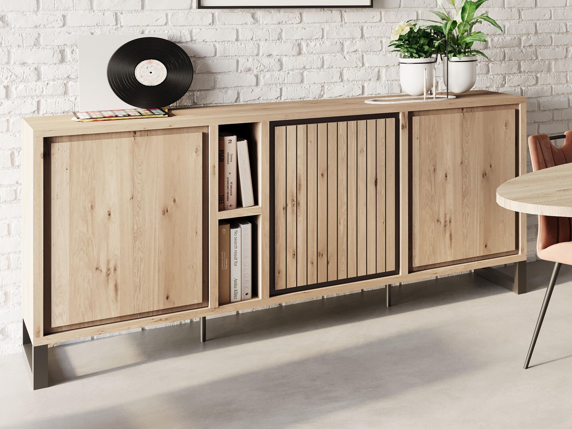Mobistoxx Dressoir CANO 3 deuren eik millenium naturel