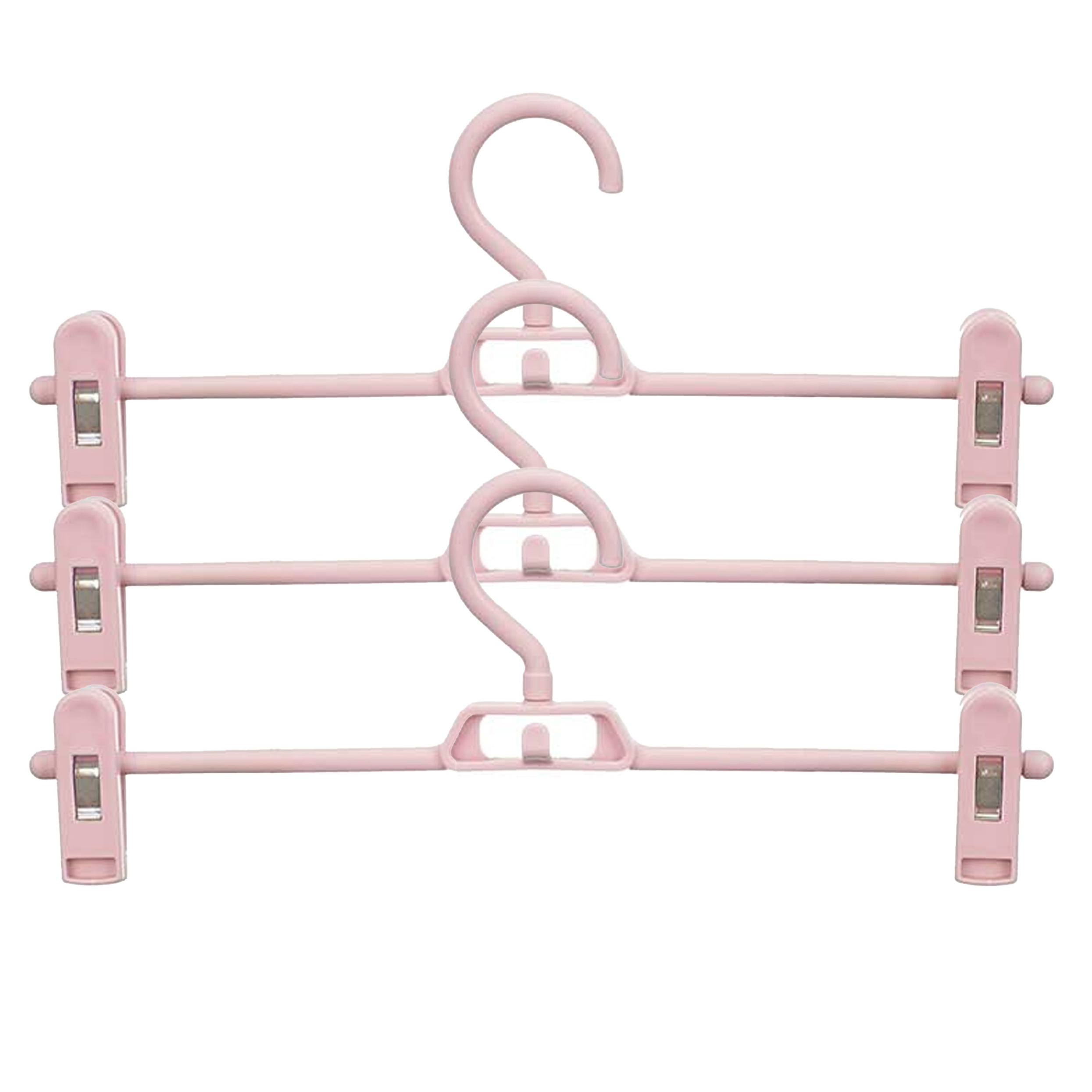 Kipit  broeken/rokken kledinghangers - set 12x stuks - roze - 32 cm -
