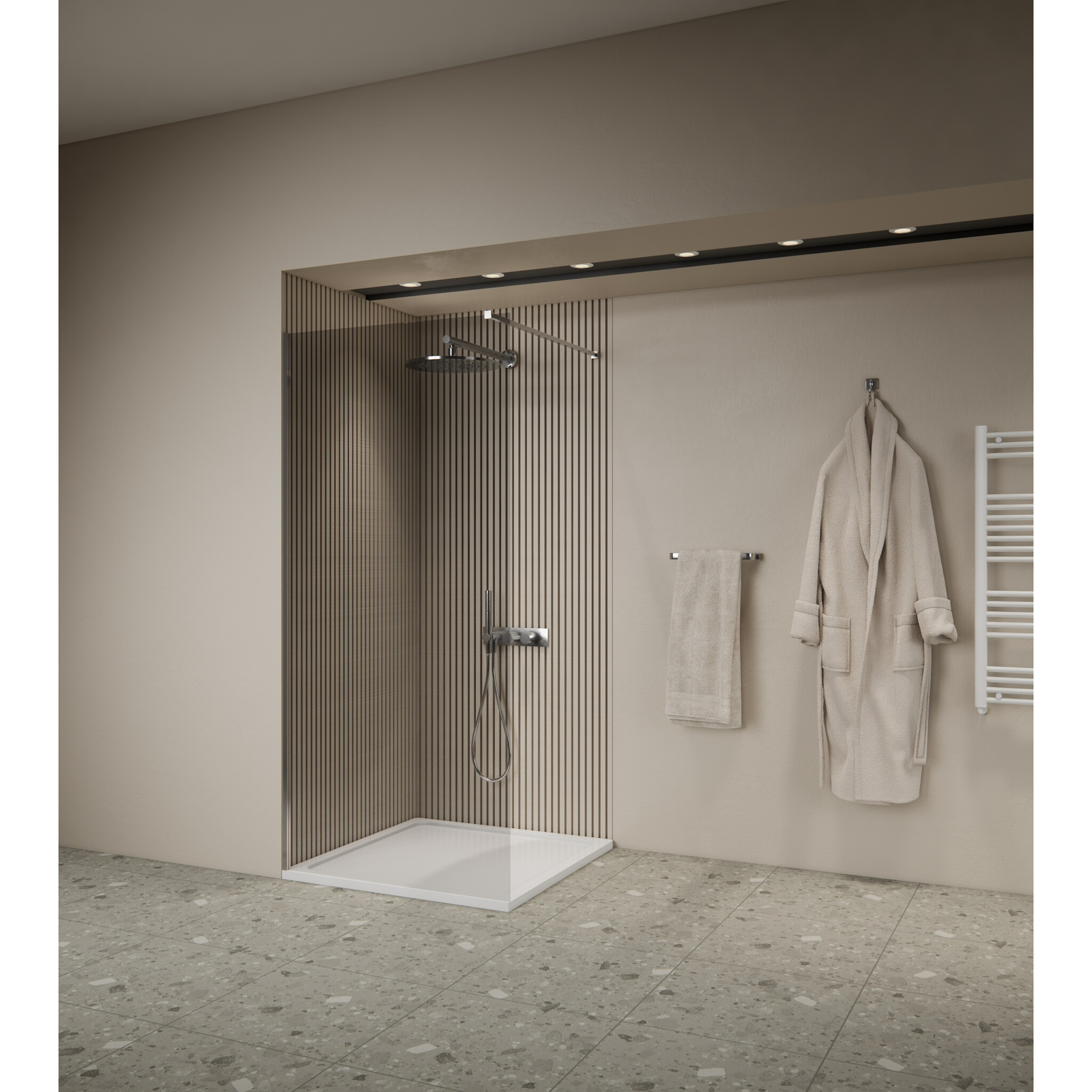 Boss & Wessing Inloopdouche BWS Elonpa Helder Glas 100x200 cm Chroom 