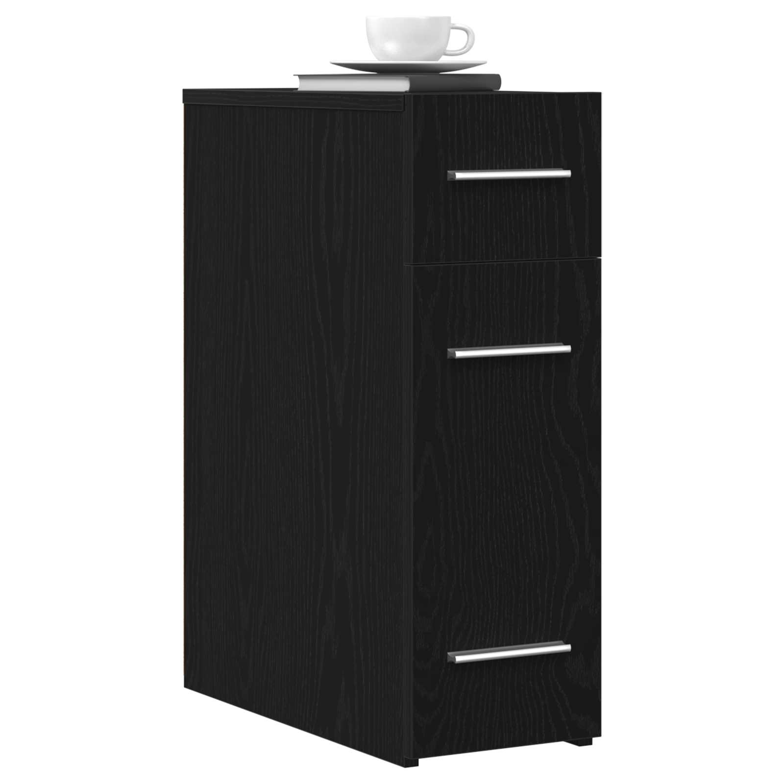 vidaXL Apothekerskast 20x45,5x60 cm bewerkt hout zwart eikenkleurig
