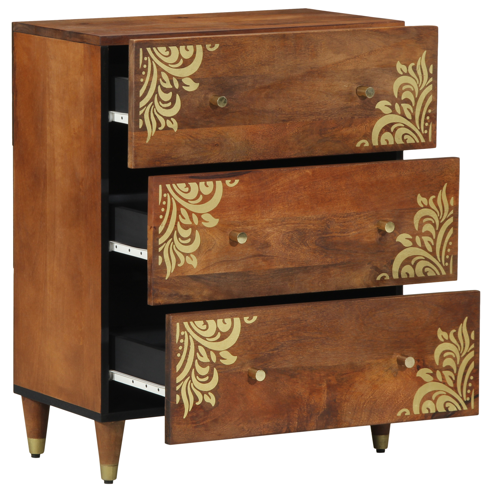 vidaXL Dressoir 60x33x75 cm Massief Mango Hout