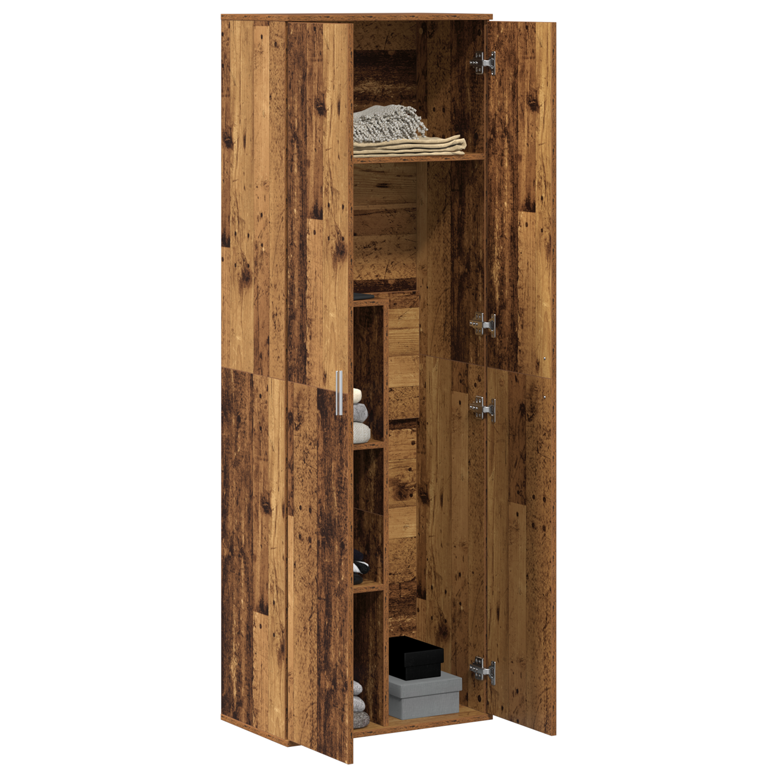 vidaXL Highboard Oud Hout 60x35x180 cm Geïntegreerd Hout