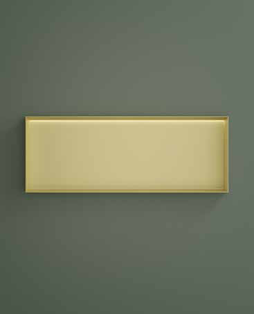 Hotbath &More frameless inbouwnis met verlichting 30x80x10cm geborsteld gunmetal PVD