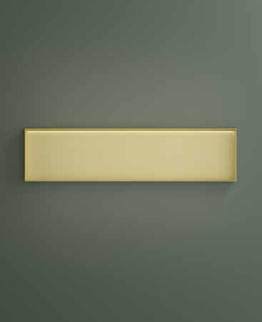 Hotbath &More frameless inbouwnis met verlichting 30x120x10cm geborsteld koper PVD
