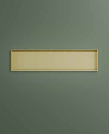 Hotbath &More inbouwnis met verlichting 30x120x10cm geborsteld zwart PVD