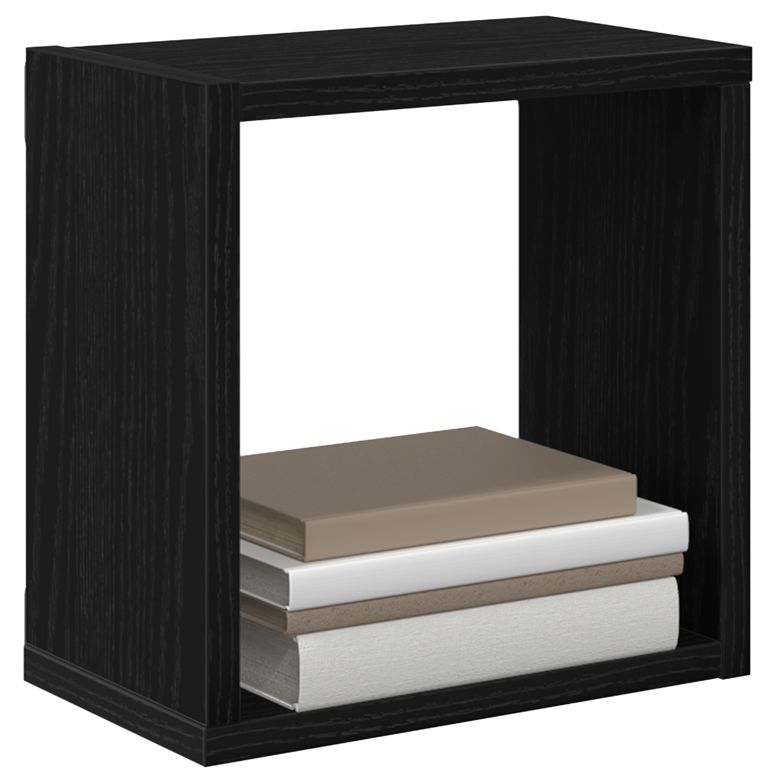 vidaXL Wandgemonteerde Planken Zwart eiken Bewerkt hout 26 x 15 x 26 cm