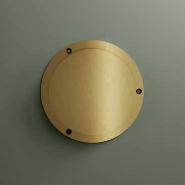Hotbath &More rond ventilatierooster met schroeven geborsteld zwart PVD