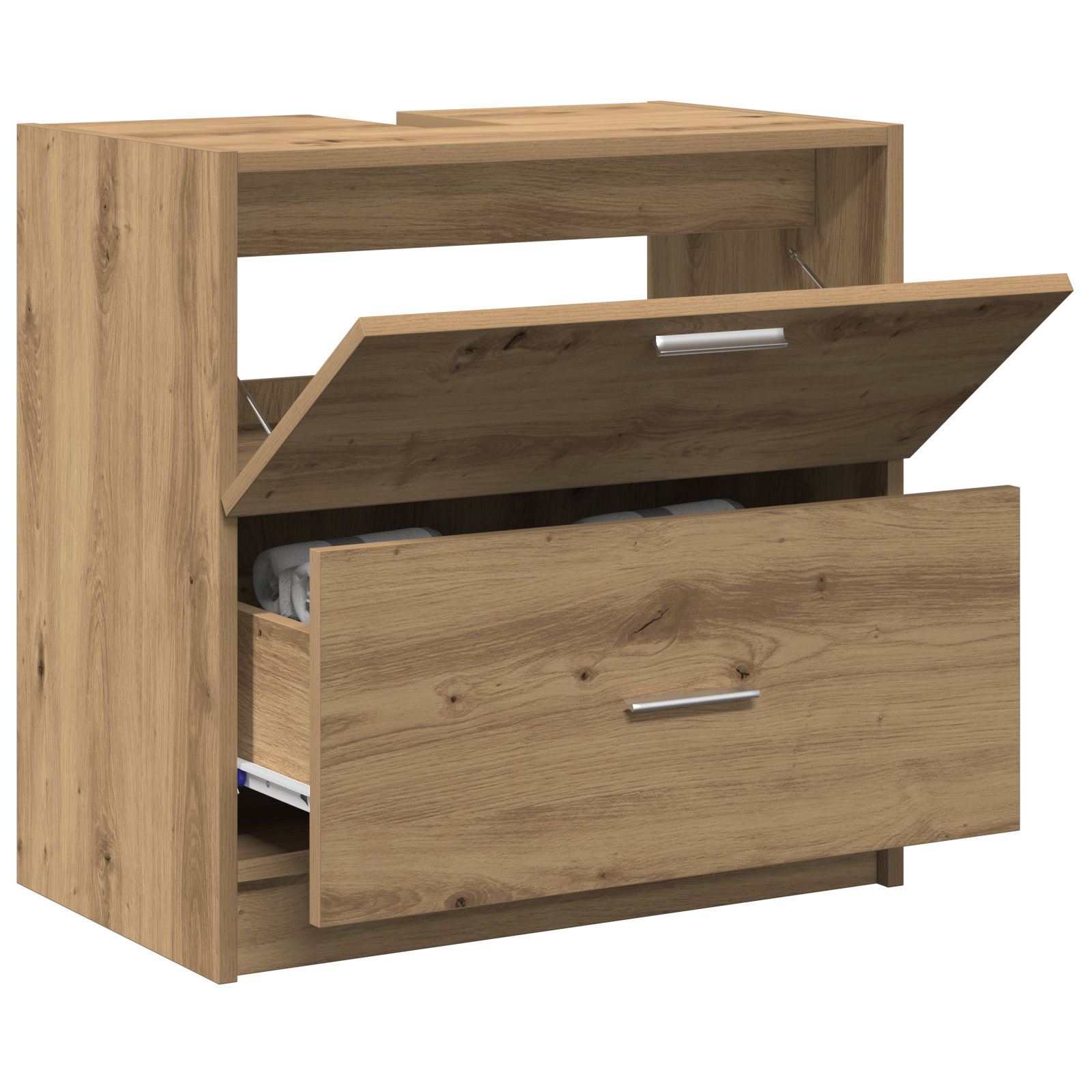 vidaXL Waskast Ambachtelijk Eiken 59x37x59 cm Engineered Wood