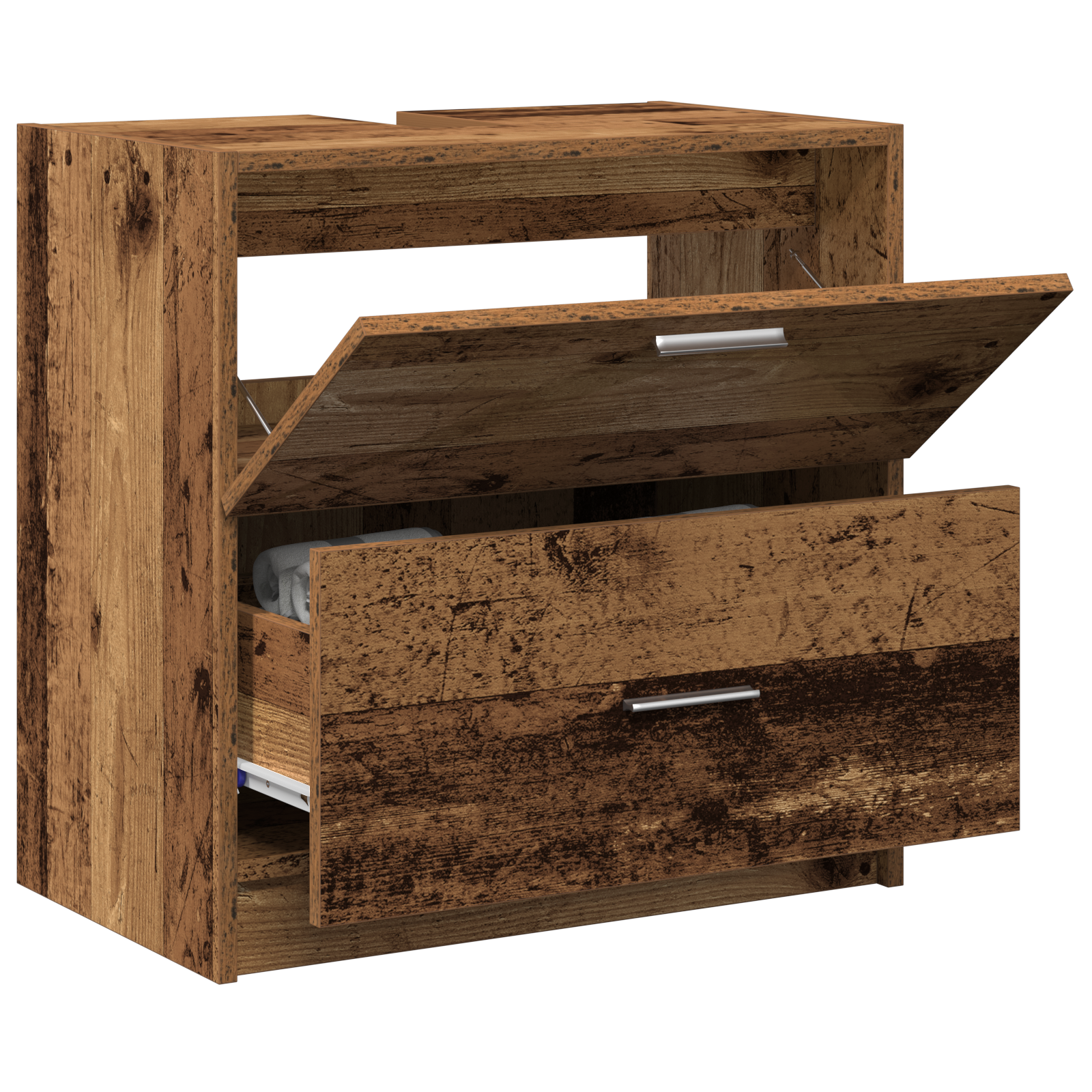 vidaXL Wascabinet Oud Hout 59x37x59 cm Geengineerd Hout