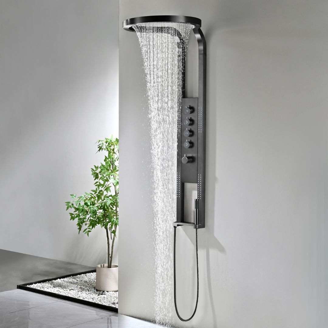 Best Design Moya Future thermostatisch douchepaneel gunmetal