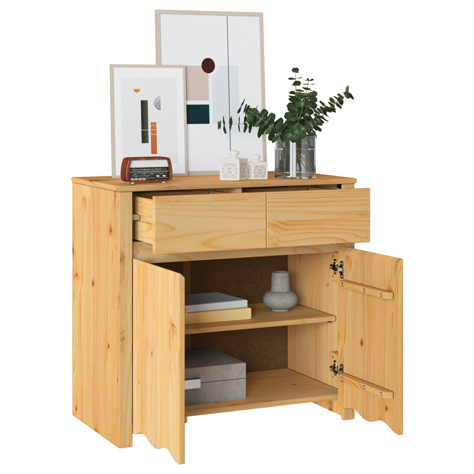 vidaXL Dressoir DRAMMEN 79x43x75,5 cm massief grenenhout