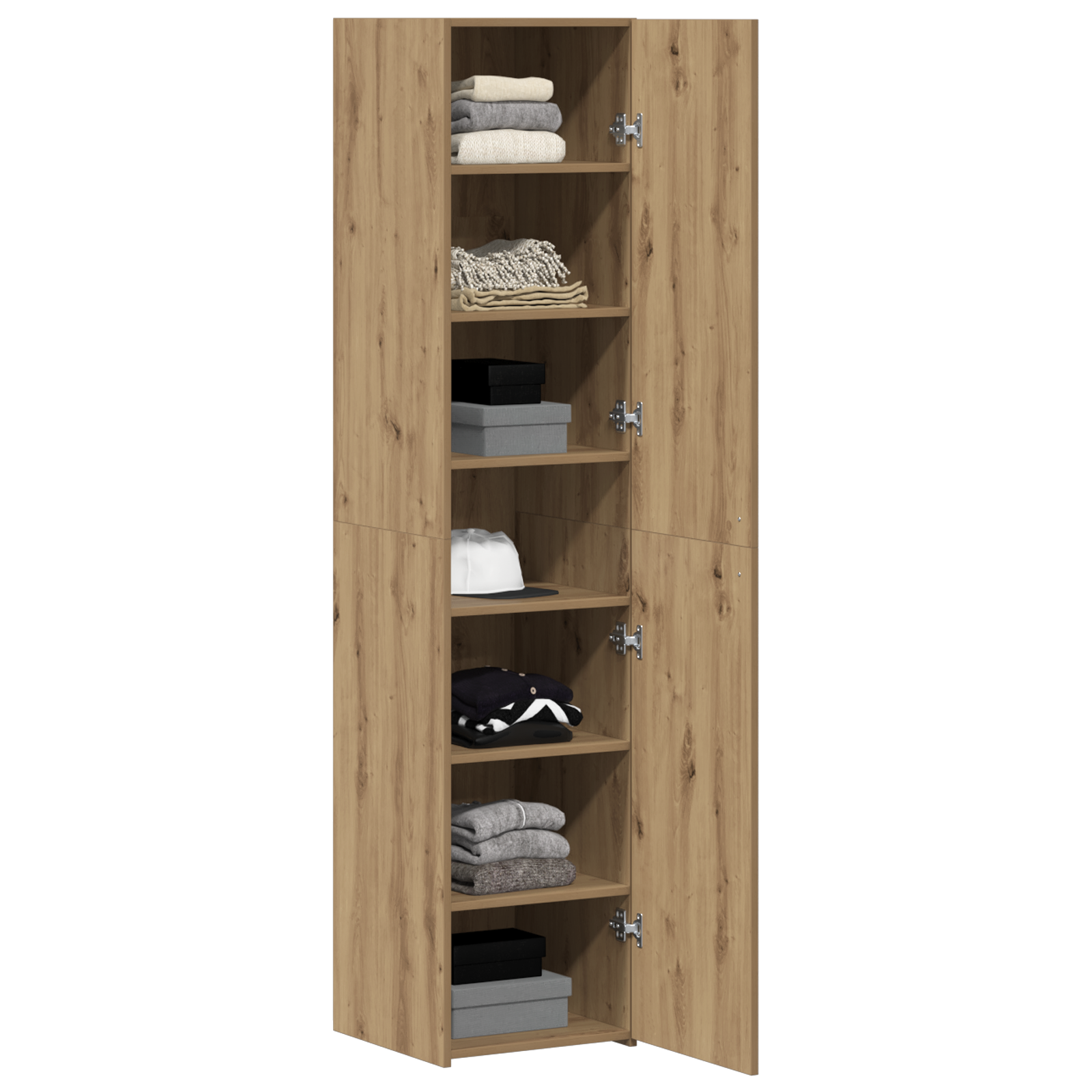 vidaXL Hoogkast Ambachtelijk Eiken 40x42.5x185 cm Bewerkt Hout