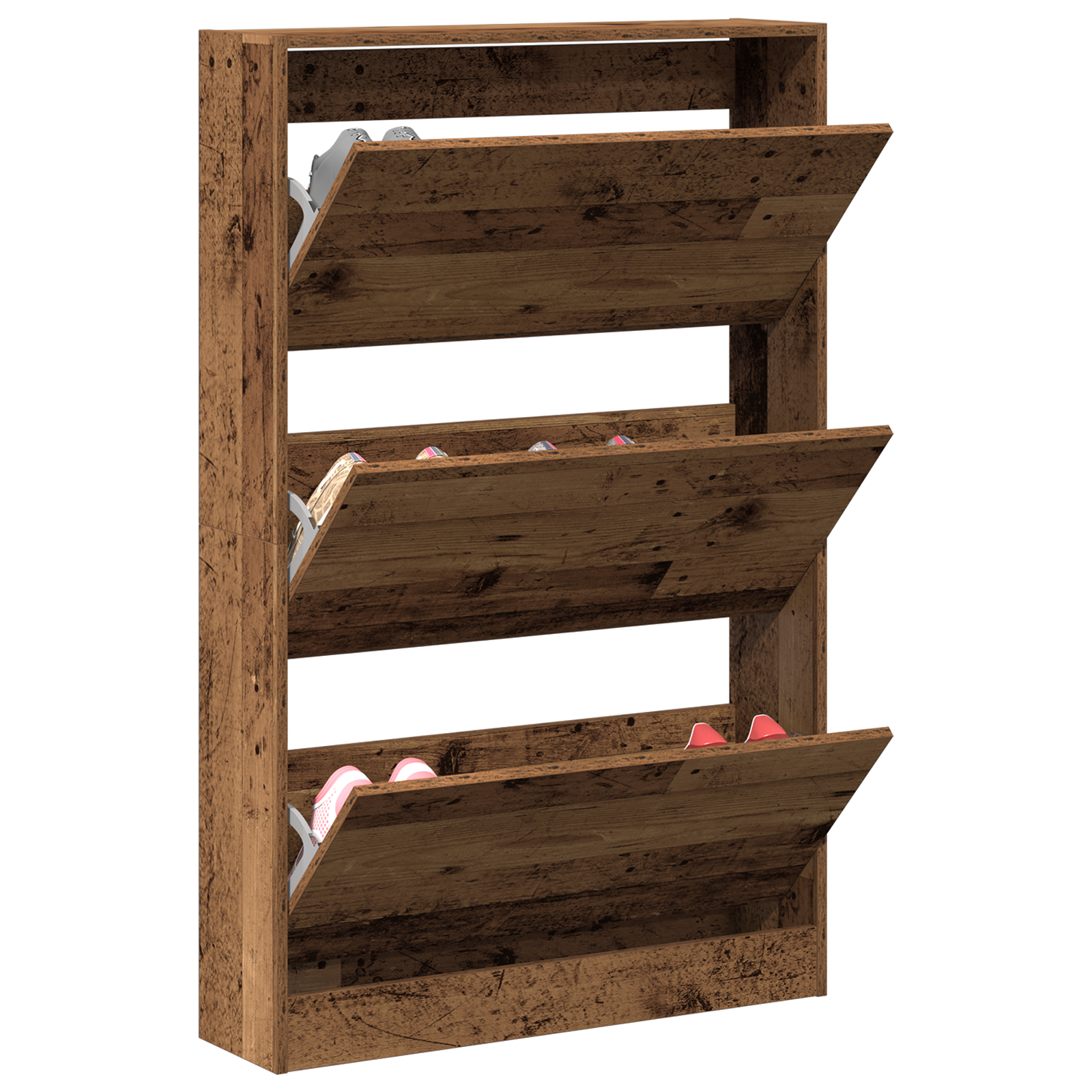 vidaXL Schoenenkast Oude Hout 80x21x125,5 cm Engineered Wood