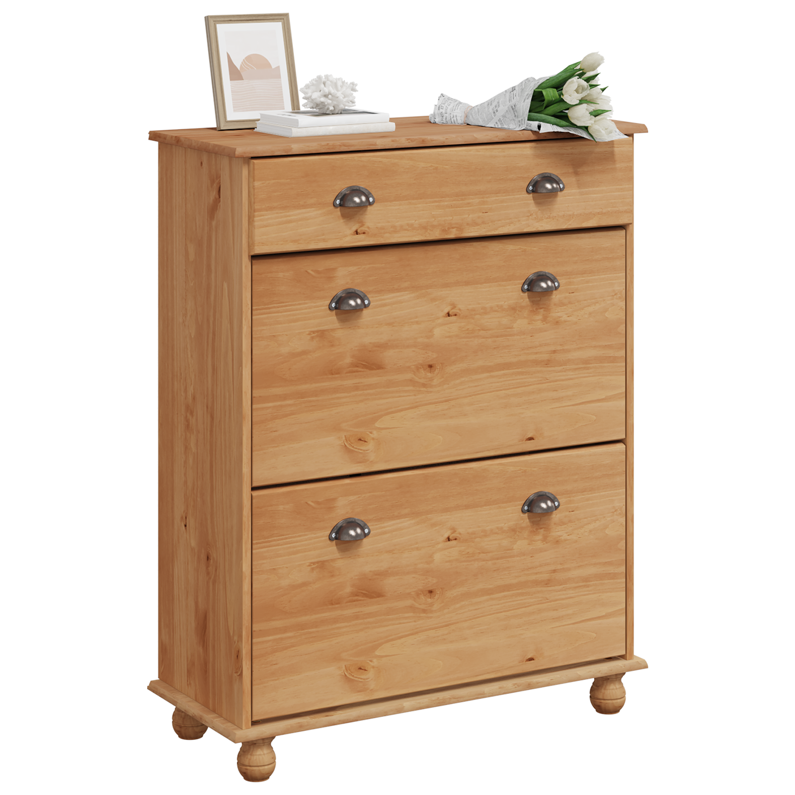 vidaXL Schoenenkast ASKIM 85x35x108 cm massief grenenhout