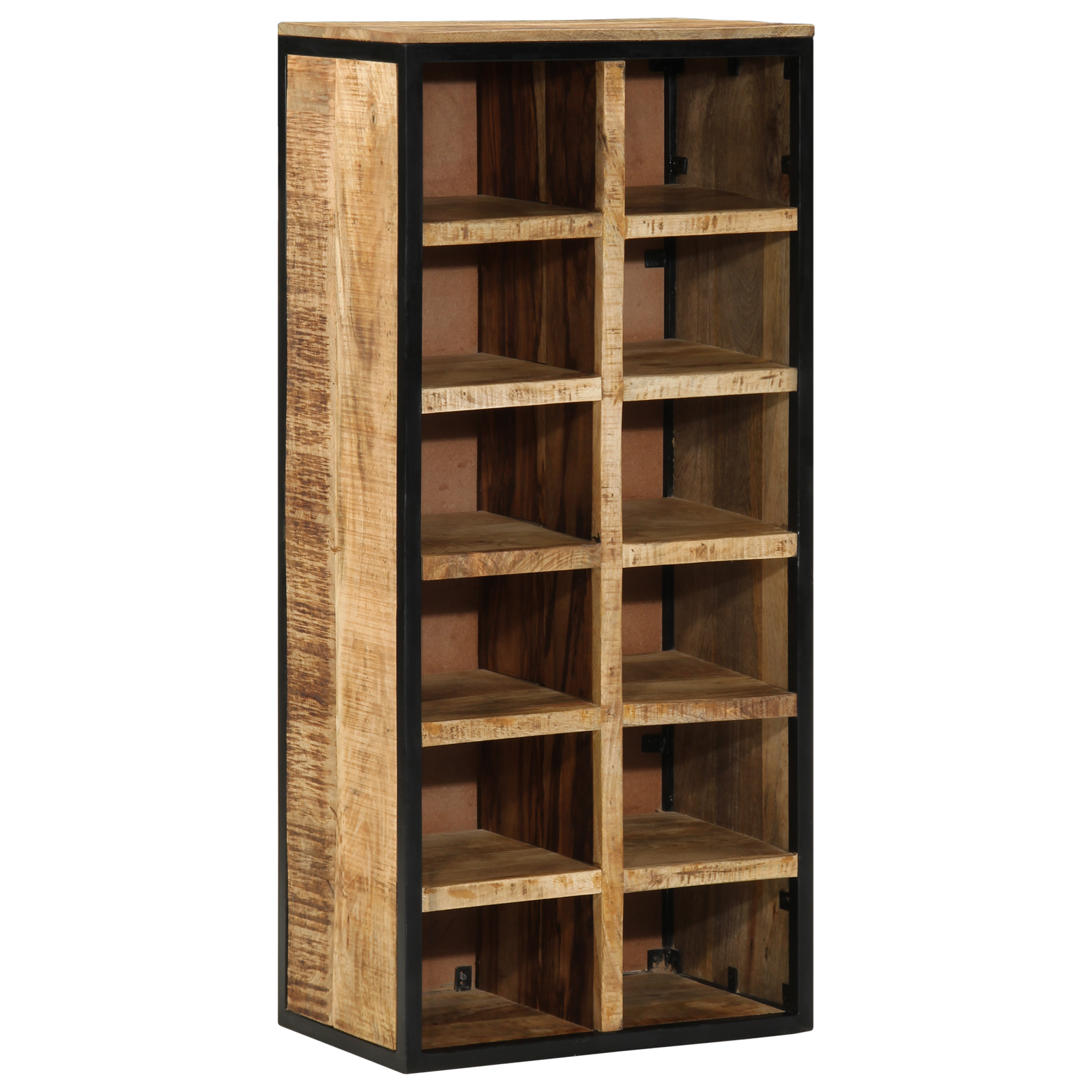 vidaXL Schoenenkast 50x30x110 cm Massief Ruw Mango Hout