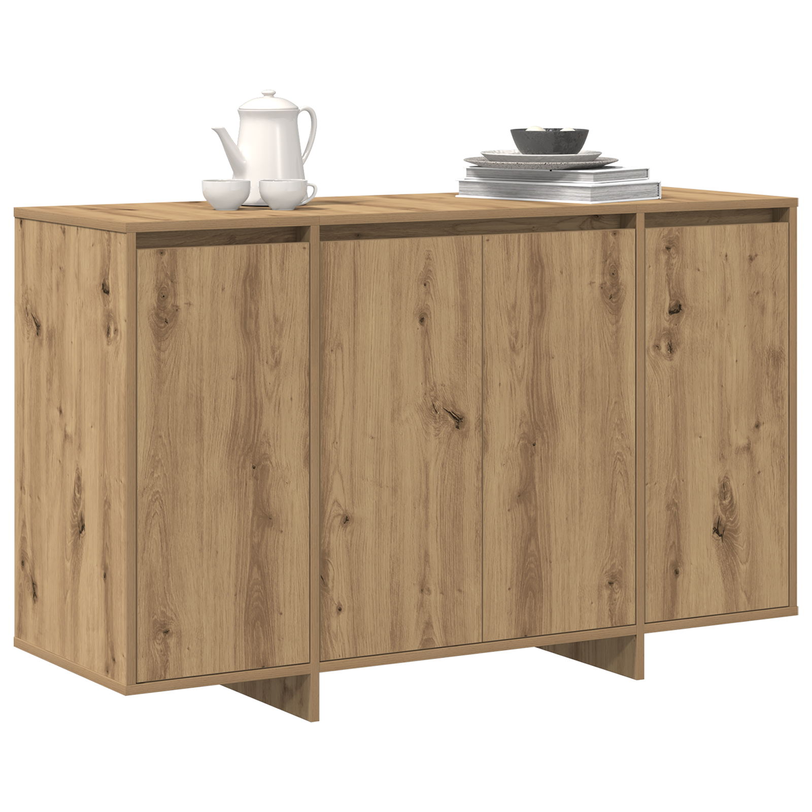 vidaXL Sideboard Artisan Eiken 120x41x75 cm Bewerkt Hout