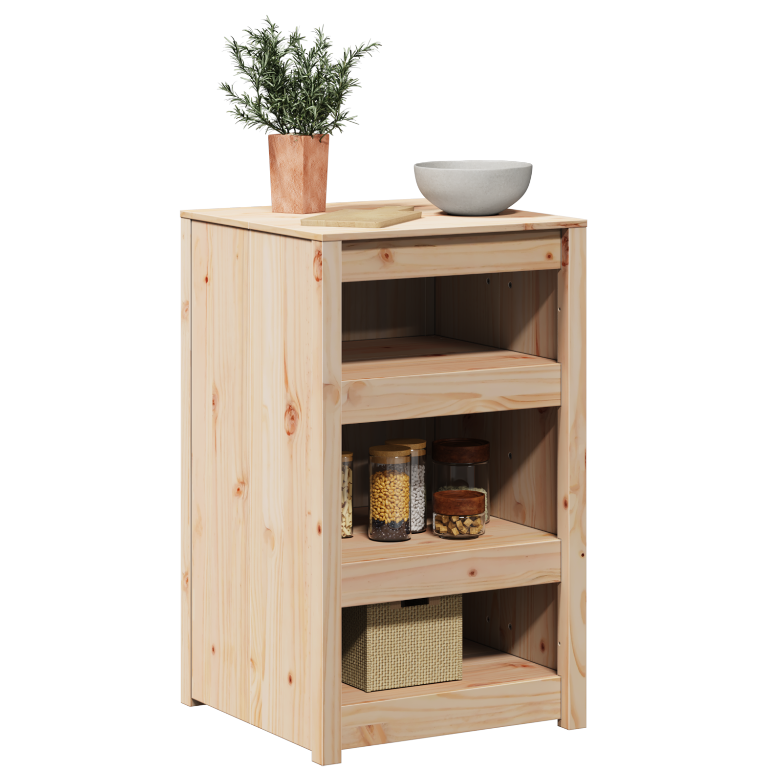 vidaXL Buitenkeuken Kast 55x55x92 cm Massief Grenenhout