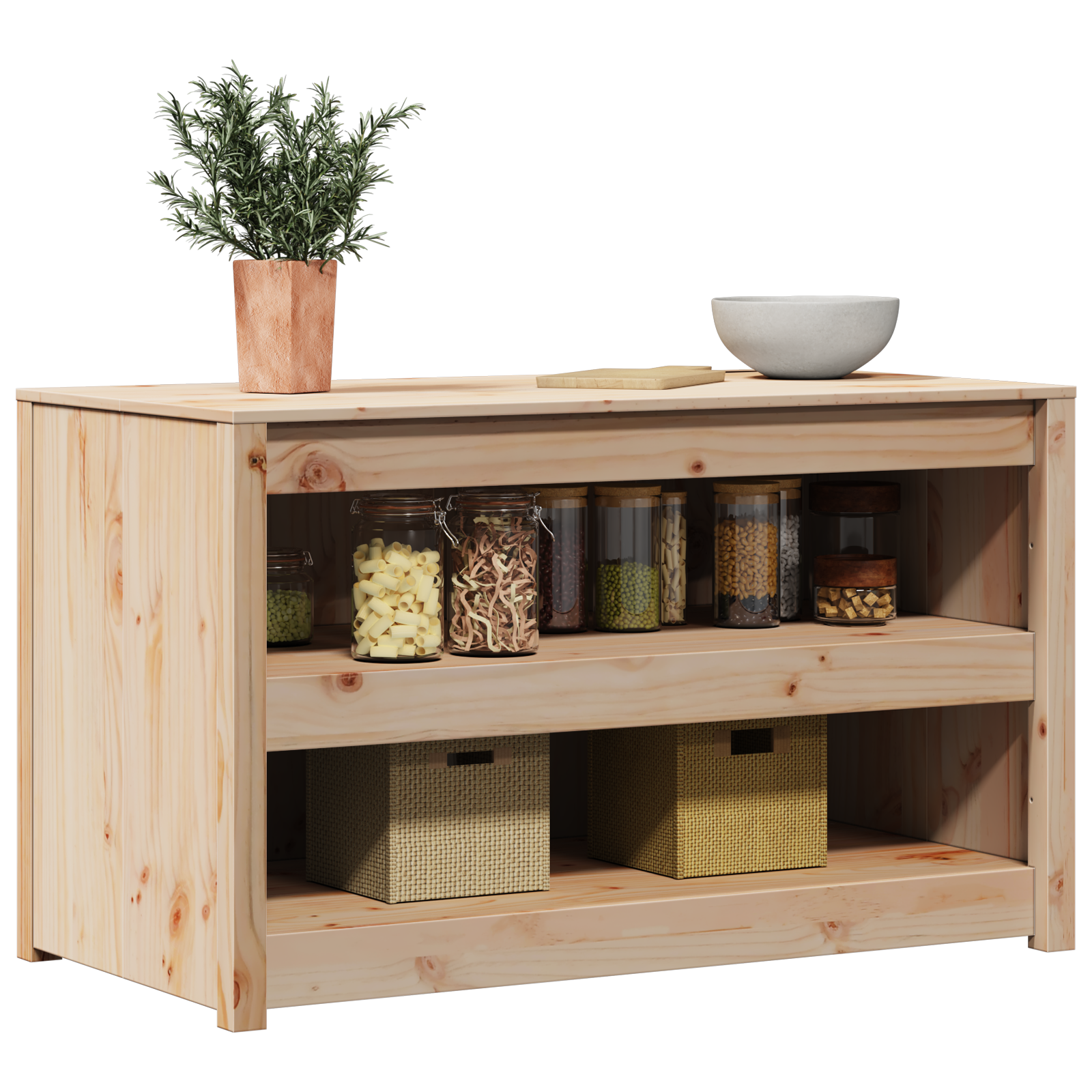 vidaXL Buitenkeuken Kast 106x55x64 cm Massief Houten Vuren
