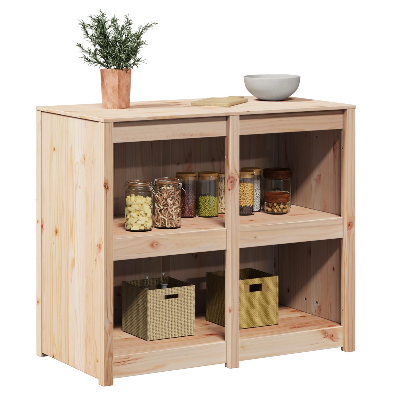 vidaXL Buitenkeuken Kast 106x55x92 cm van Massief Vurenhout
