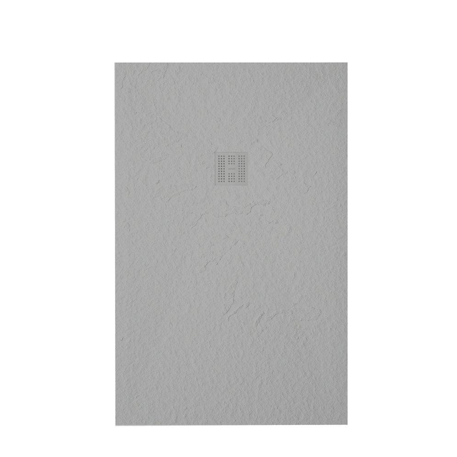 Zeza Grade Douchebak - 180x90cm - antislip - antibacterieel - mineraalmarmer - rechthoek - mat perla (lichtgrijs) 400000000000020101