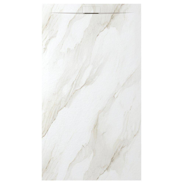 Zenon Essenza Minimal douchevloer - 160x90cm - antislip - antibacterieel - mineraalmarmer - rechthoek - Marble gold (wit) 400000000000044796