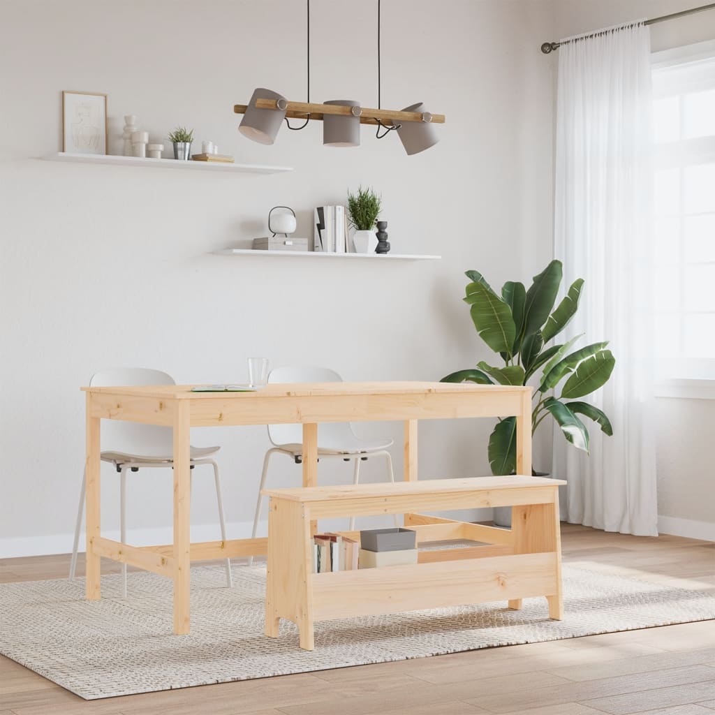 vidaXL Halbankje 100x28x45 cm massief grenenhout