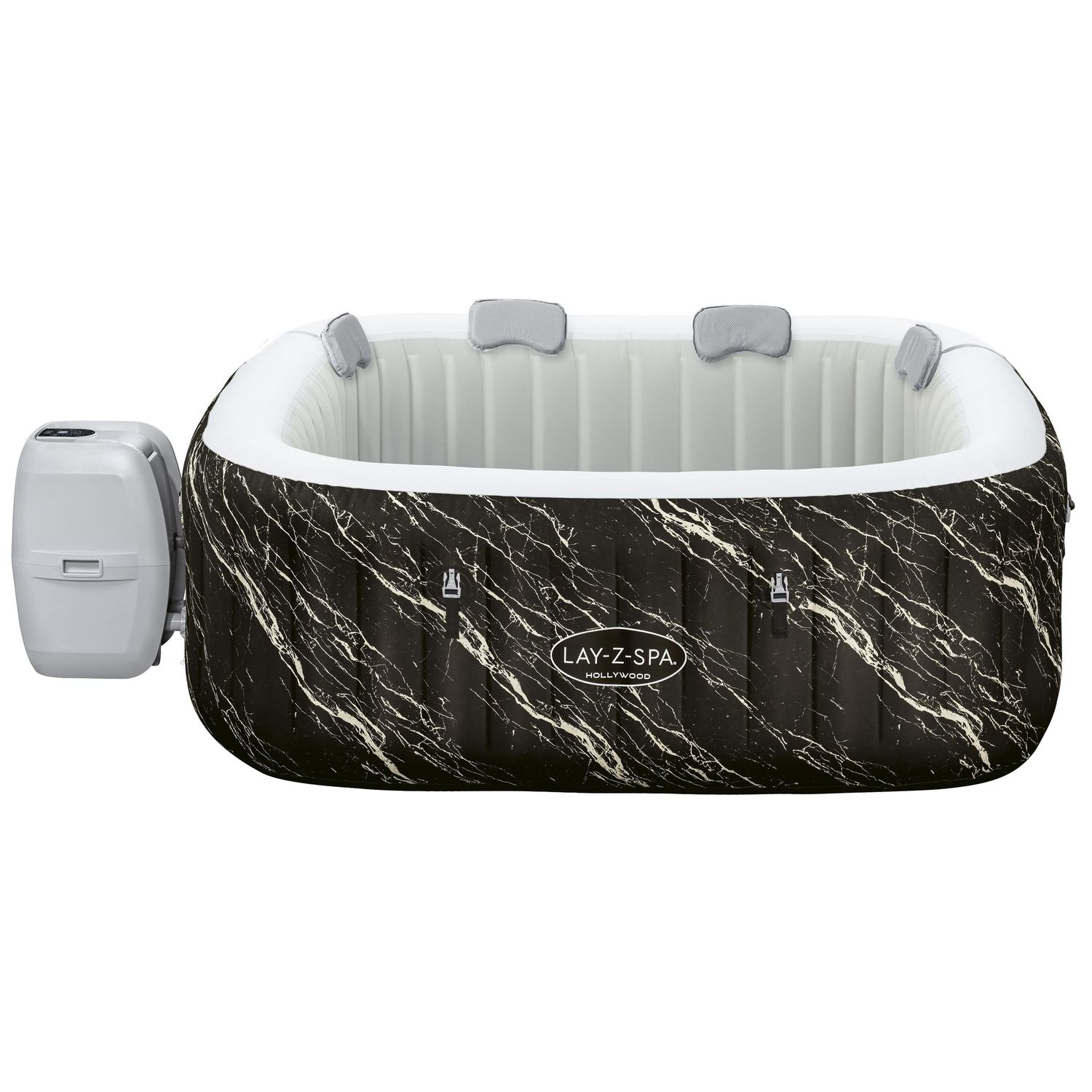 Bestway Spa Lay-z Hollywood Luxe Airjet - Zwart Marmer - 6 Personen - 180x180x66 Cm