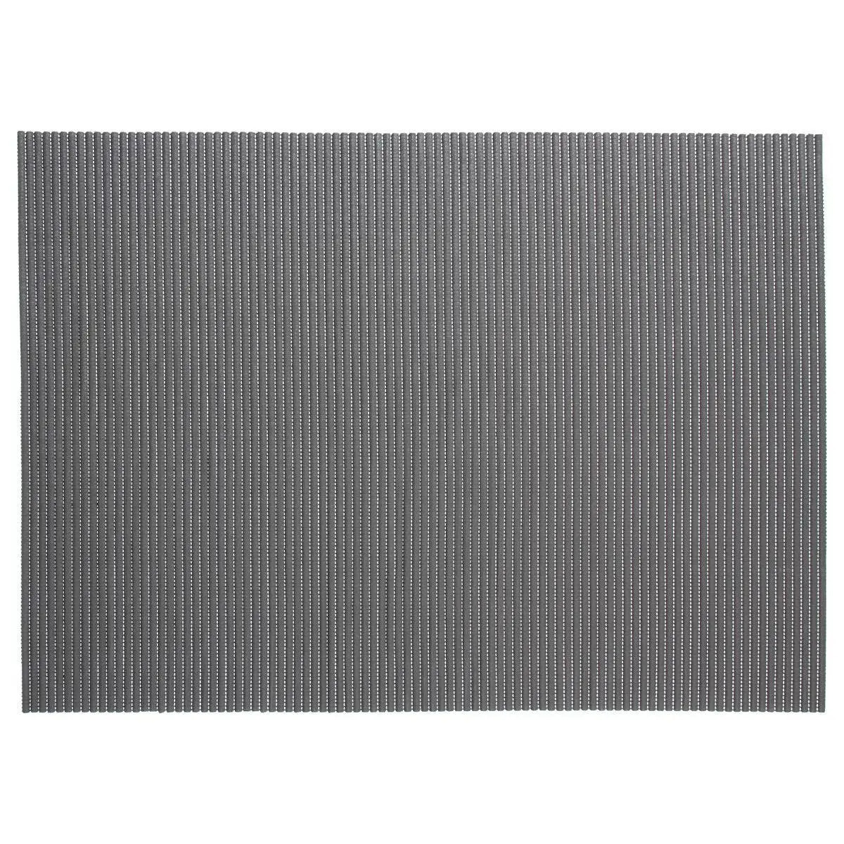 5five Douche/bad anti-slip vloermat badkamer - pvc schuim - grijs - 90 x 65 cm - rechthoek -