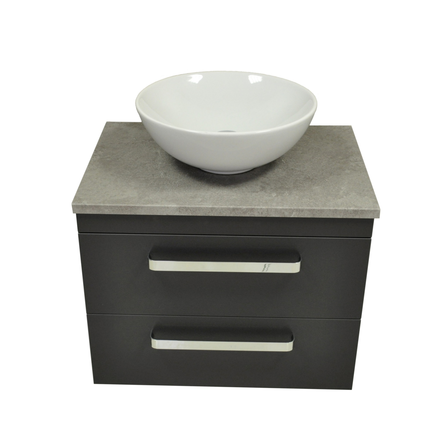 Sanicare Badkamermeubelset  Q11 2 Laden 65cm Truffel (spiegel optioneel)