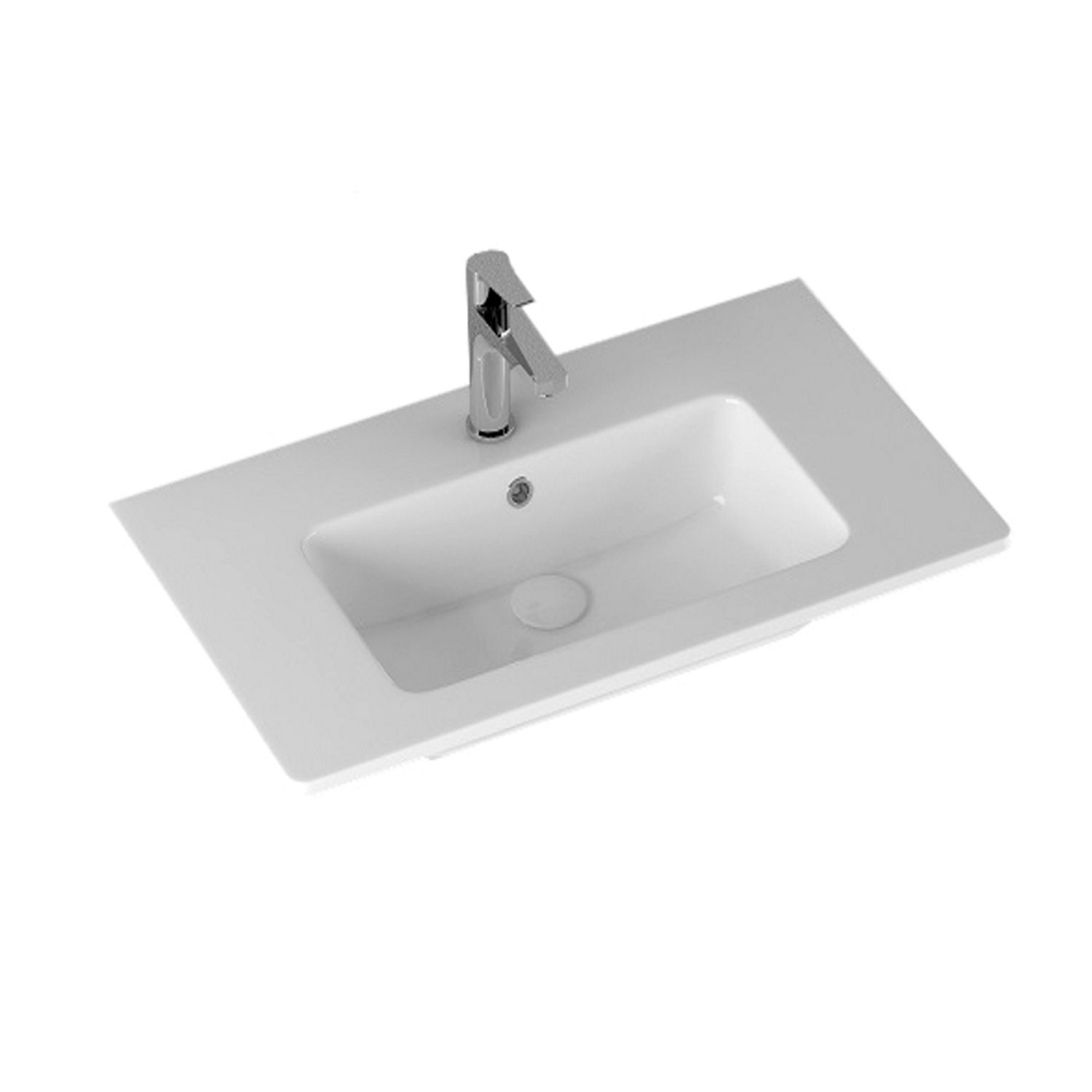Sanicare Badkamermeubelset  Q3 2 Soft-Close Laden 80 cm Hoogglans Wit (spiegel optioneel)
