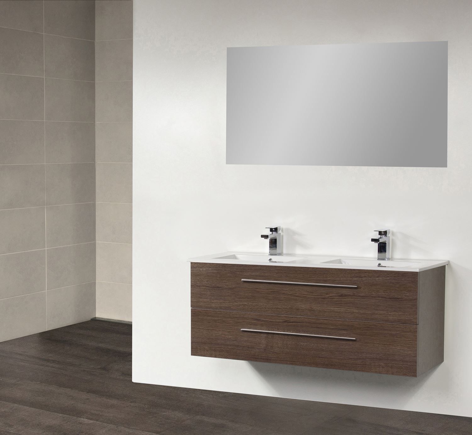 Sanilux Badkamermeubel Exclusive Empoli 120 cm (2 lades, 2 uitsparingen) Eiken