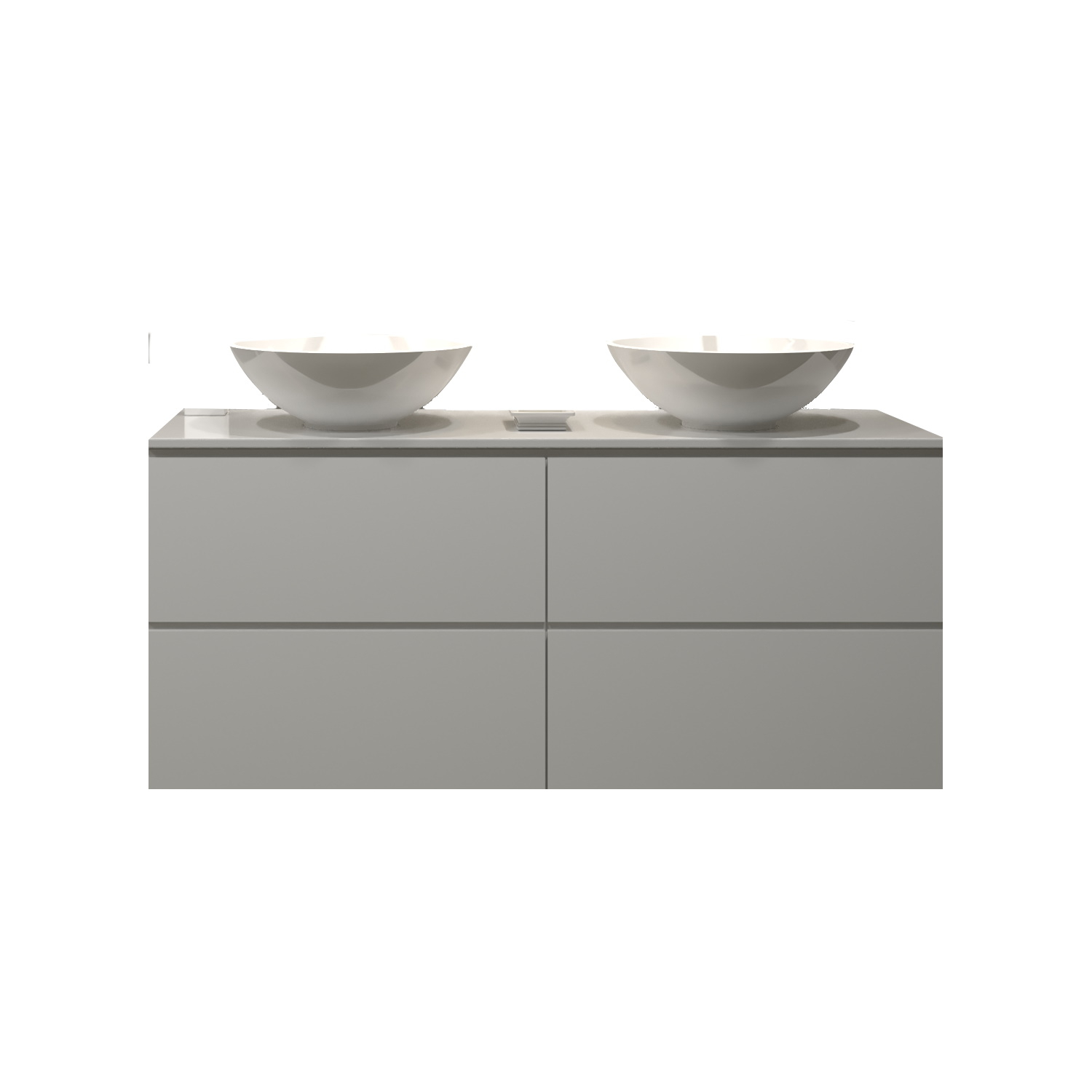 Gliss Design Badkamermeubelset Gliss Hermes 120 cm Mat Wit Met Waskom