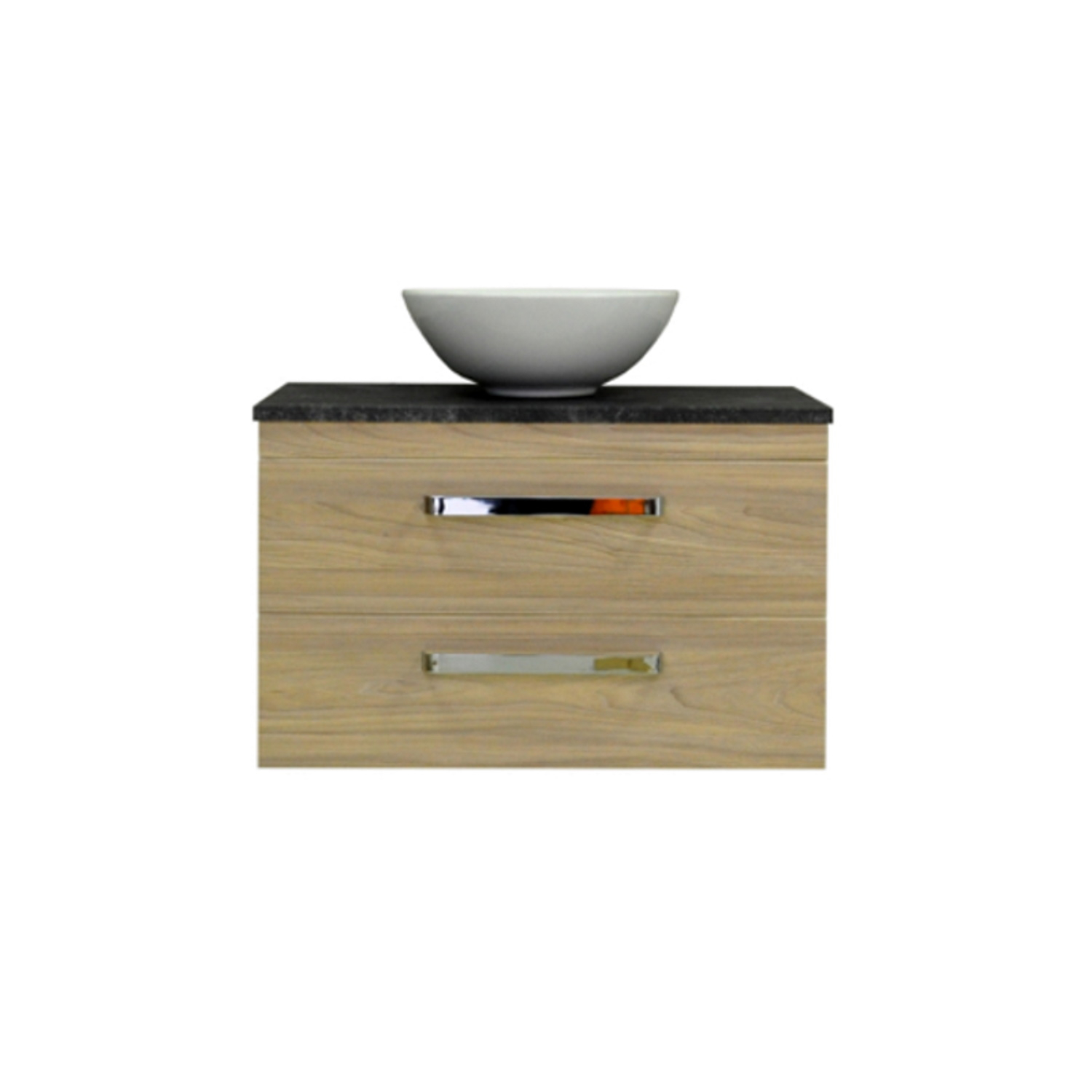 Sanicare Badkamermeubelset  Q11 2 Laden 80cm Hoogglans Wit (spiegel optioneel)