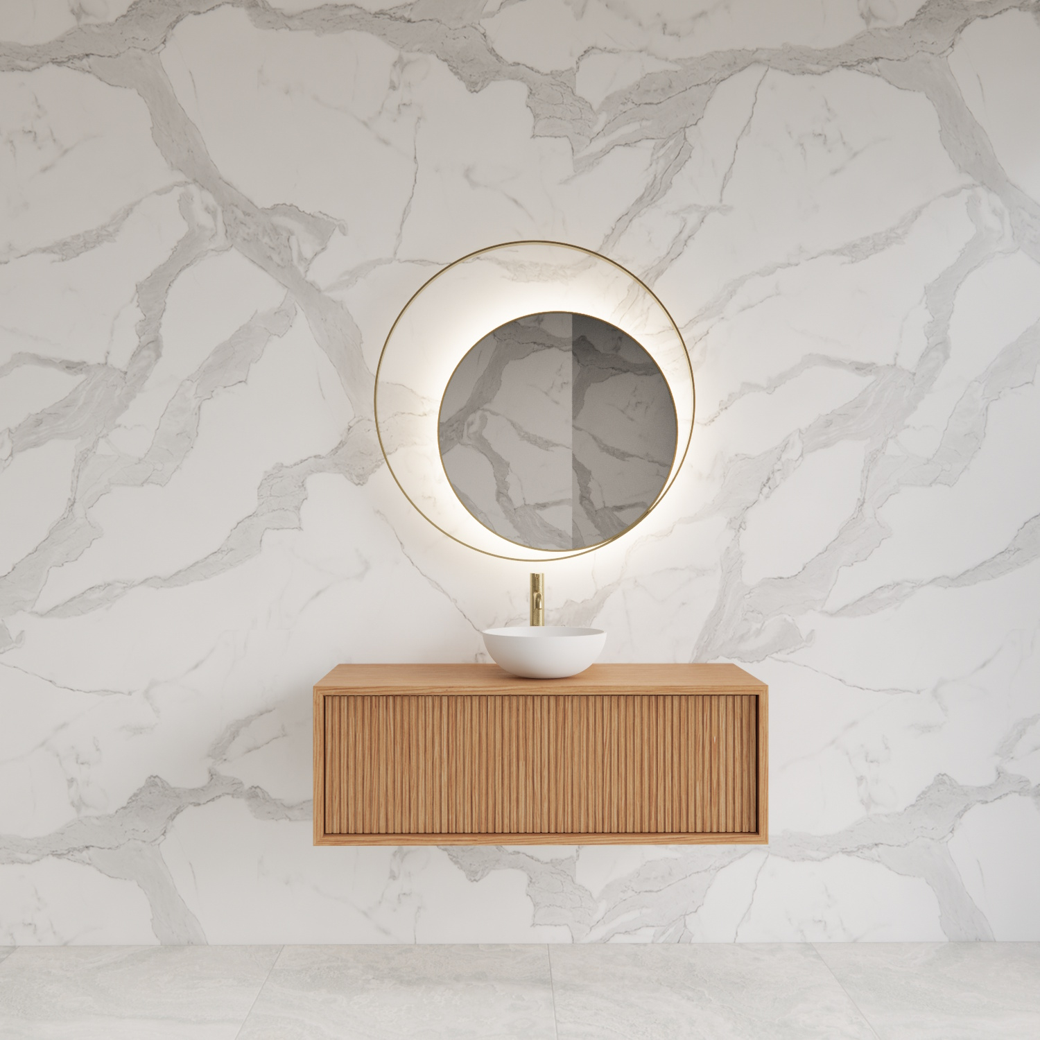 Gliss Design Onderkast  Heronimus 100x45x35 cm Met Topplaat Pure