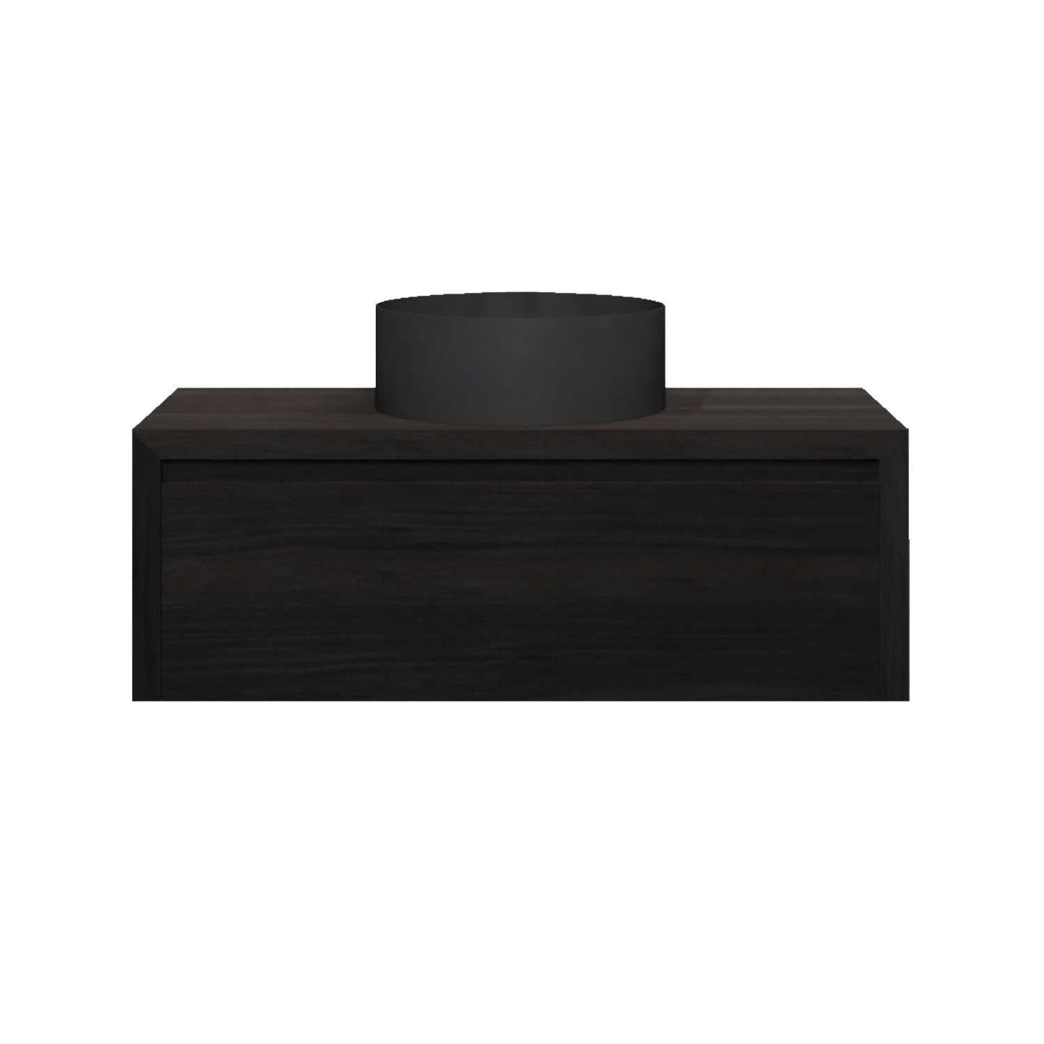 Gliss Design Badkamermeubelset Gliss Ares 120 cm Met Waskom Met 1 Lade Charcoal