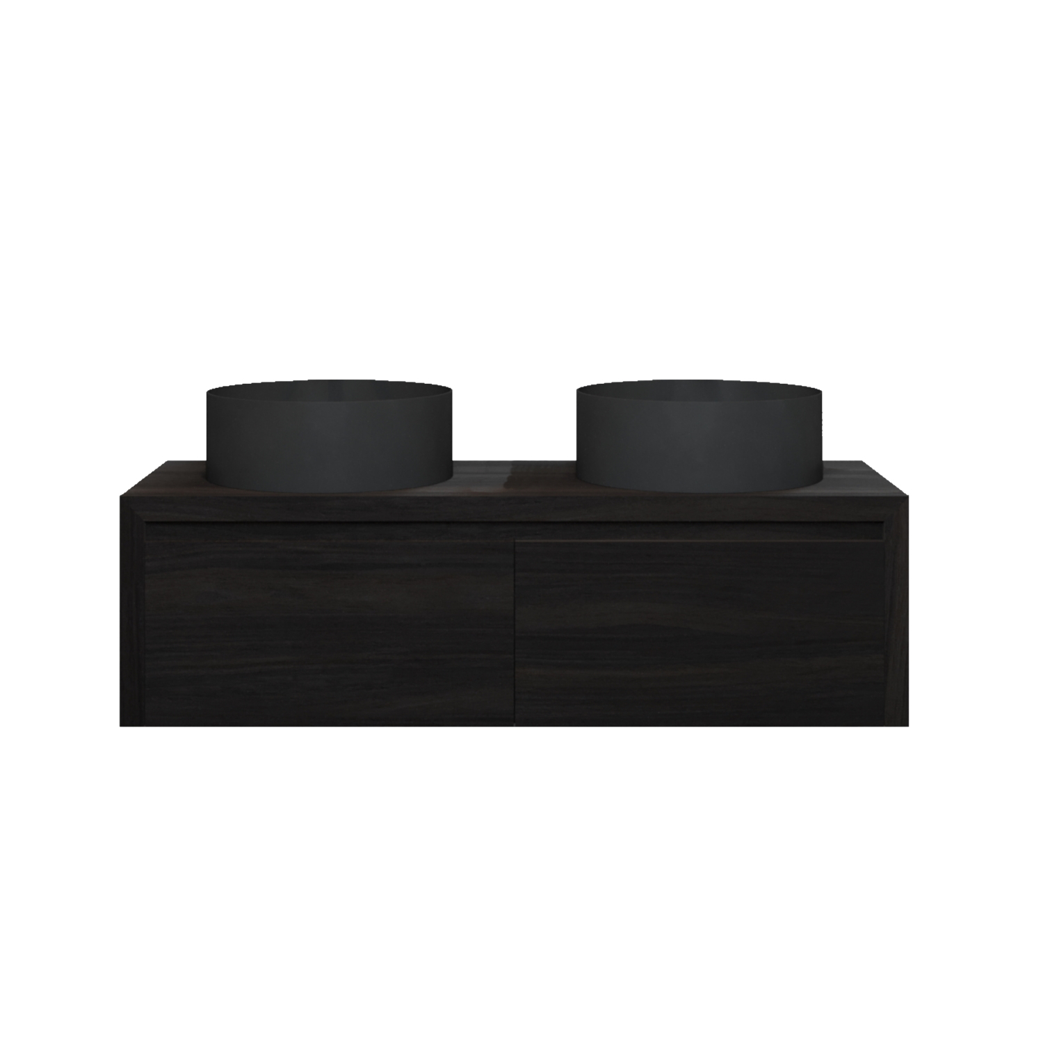 Gliss Design Badkamermeubelset Gliss Ares 120 cm Met Waskom Met 2 Lades Charcoal