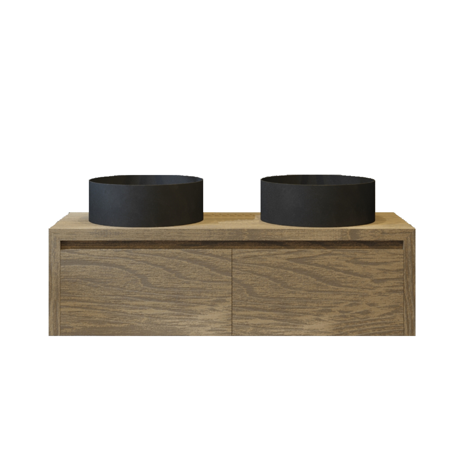 Gliss Design Badkamermeubelset Gliss Ares 120 cm Met Waskom Met 2 Lades Ash Grey