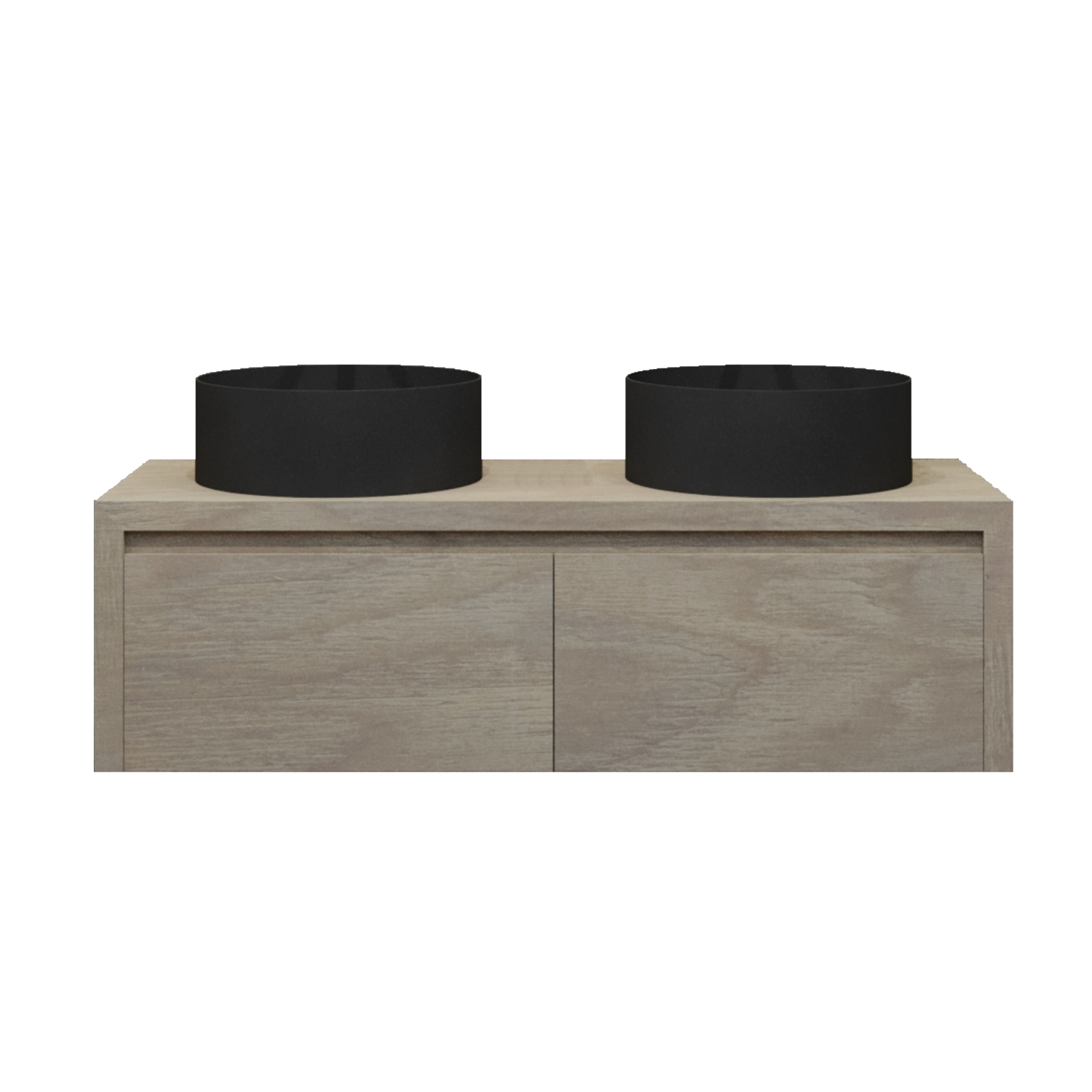 Gliss Design Badkamermeubelset Gliss Ares 120 cm Met Waskom Met 2 Lades Corn Silk
