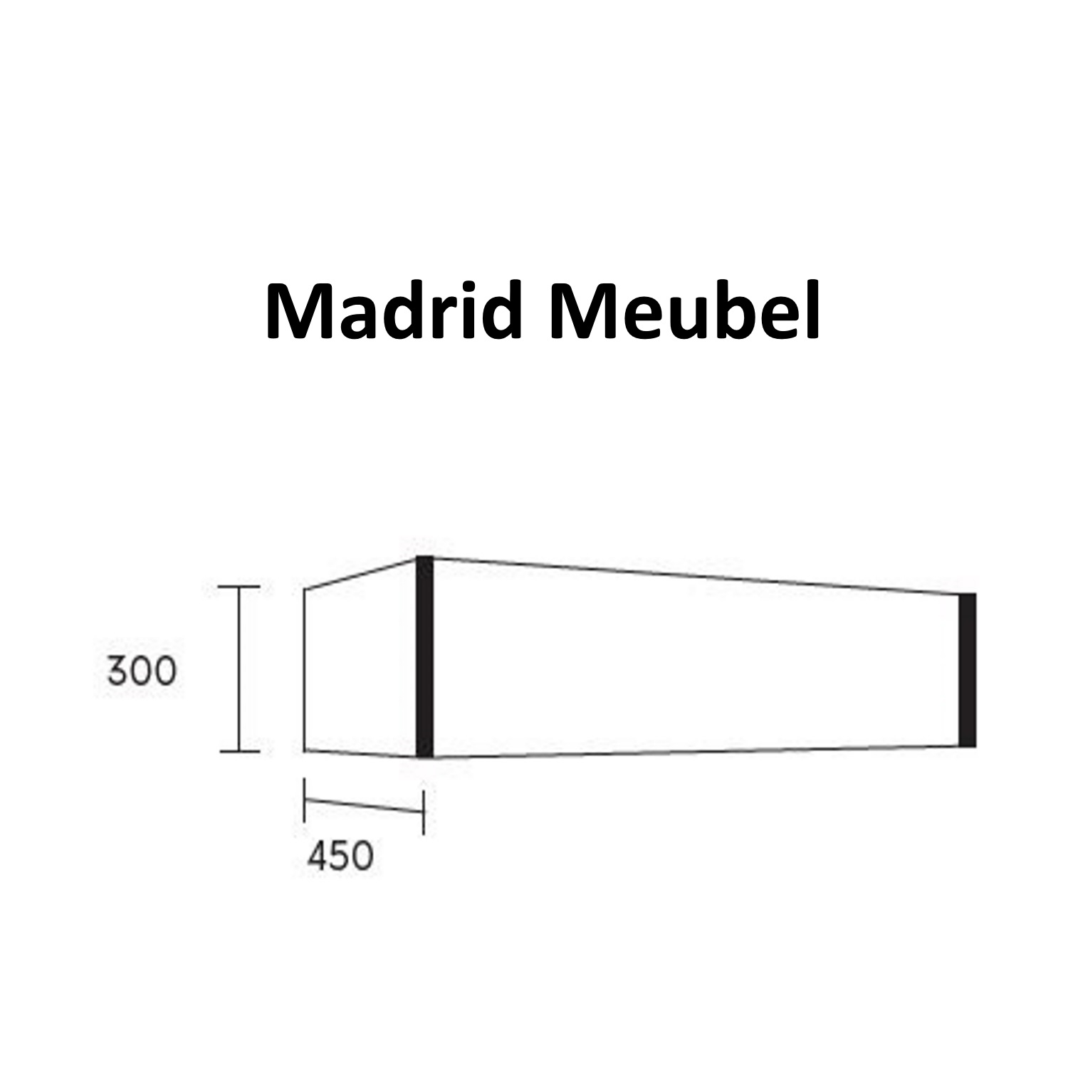 Boss & Wessing Badkamermeubel BWS Madrid Washed Oak 150x45x30 cm Mat Witte Solid Surface Wastafel (0 kraangaten)