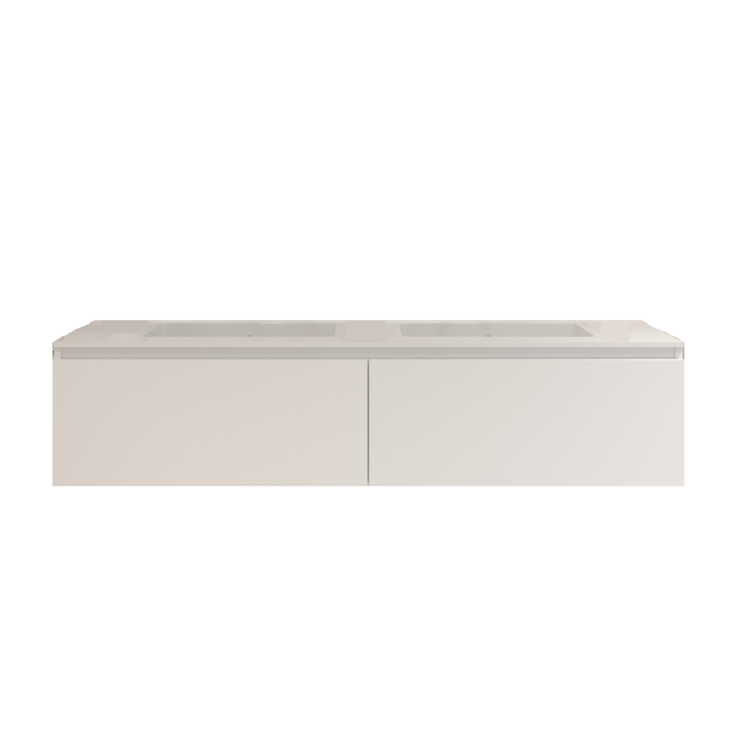 Gliss Design Badkamermeubelset Gliss Eros 160 cm Met Wastafel Mat Wit